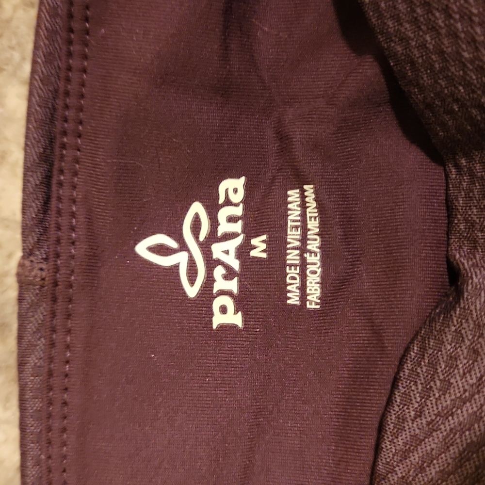 Prana Misty Purple 7/8 Leggings Textured Ruched size M running athletic - Picture 3 of 5